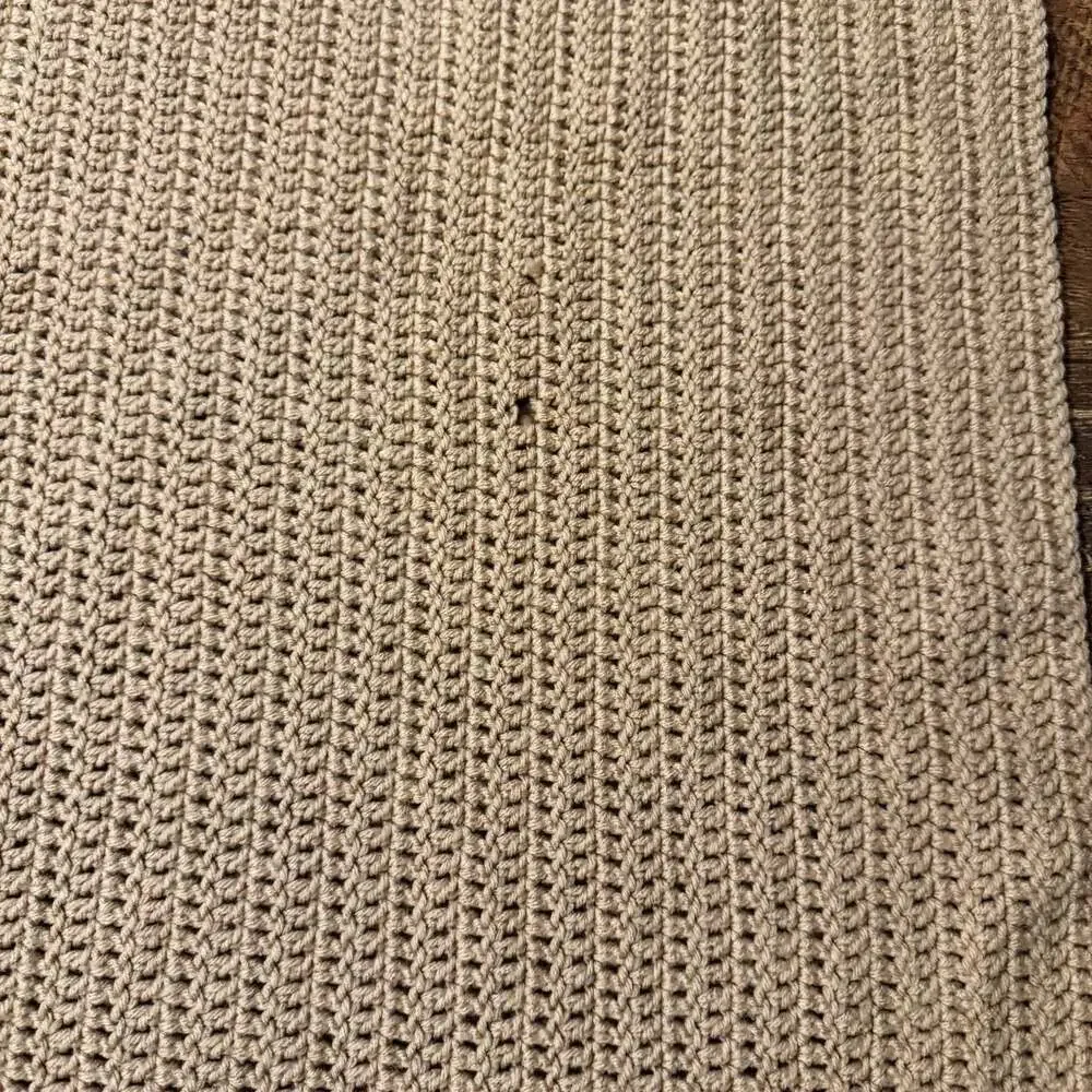 Hand Crocheted Throw Blanket Afghan 44”x83”
